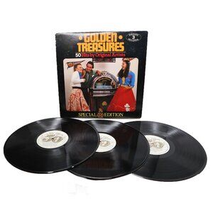 Golden Treasures: 50 Hits by Original Artists x3 Vinyl Records Zellers  1981